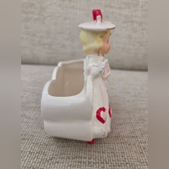 Vintage 1950's Replo Valentine Ceramic Lady Planter - Picture 4 of 8